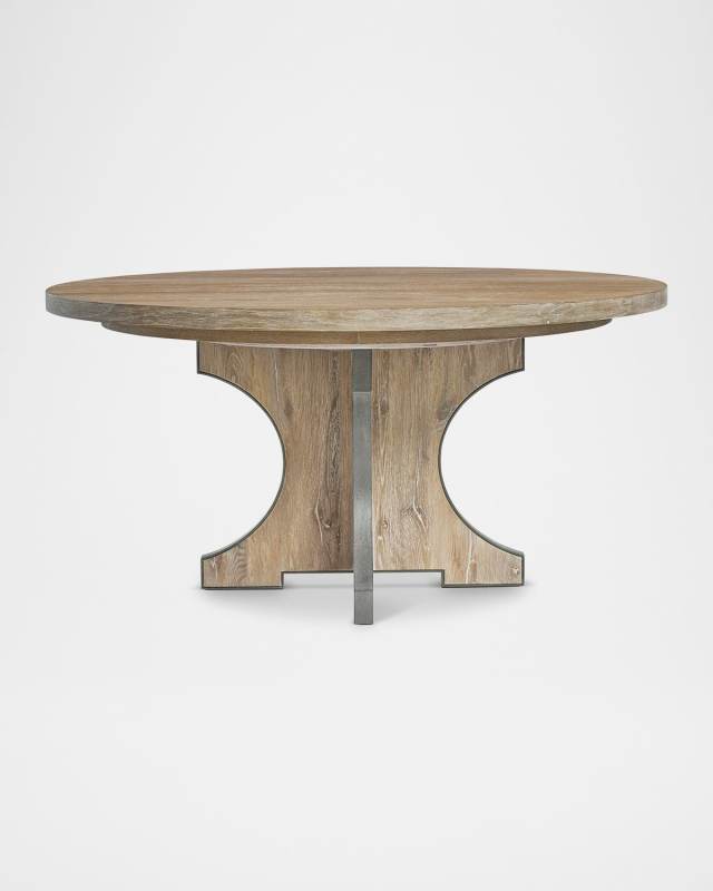 Tribeca 60" Round Dining Table with 1 Leaf